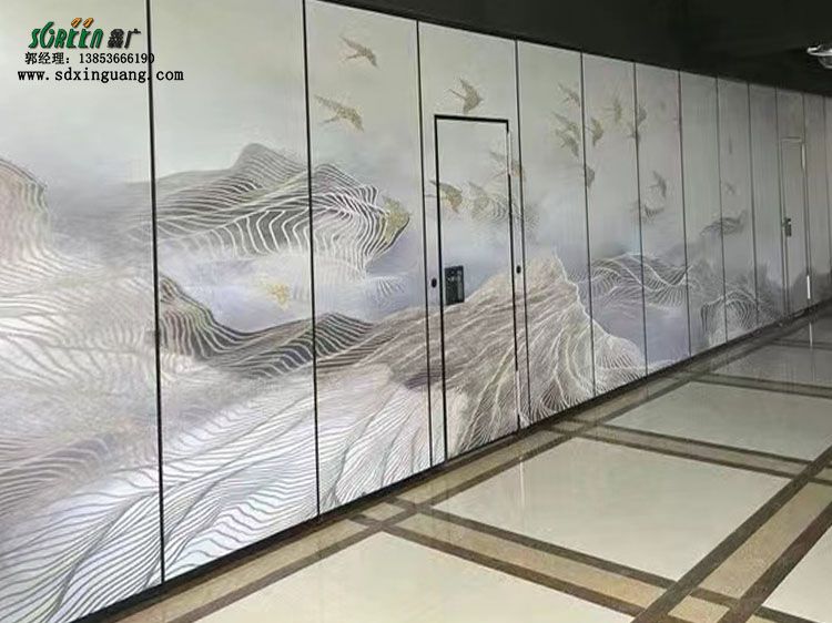 濰坊活動隔斷廠家酒店活動隔斷墻，展廳折疊推拉門，移動屏風(fēng)高隔